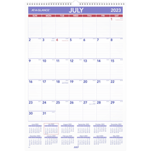 Load image into Gallery viewer, 2023-2024 AT-A-GLANCE Academic Monthly Wall Calendar, 15-1/2in x 22-3/4in, July 2023 to June 2024, AY328