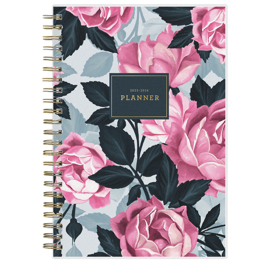 2023-2024 Blue Sky Roosevelt Frosted Polypropylene Weekly/Monthly Academic Planner, 5in x 8in, July 2023 to June 2024, 128692-A