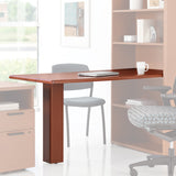 HON 10700 Prestigious 60inW Peninsula Computer Desk With End Panel, Harvest Cherry