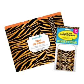 Barker Creek Folder/Pocket Set, 9in x 12in, Tiger, Set of 42