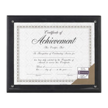 Load image into Gallery viewer, DAX Solid Wood Award Plaques - Holds 11in x 8.50in Insert - Vertical, Horizontal - 1 Each - Black