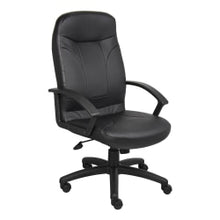 Load image into Gallery viewer, Boss Office Products High-Back Ergonomic Leather Managers Chair, Black