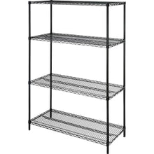 Load image into Gallery viewer, Lorell Industrial Wire Shelving Starter Unit, 48inW x 18inD, Black