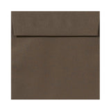 LUX Square Envelopes, 6 1/2in x 6 1/2in, Peel & Press Closure, Chocolate Brown, Pack Of 50
