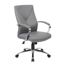 Load image into Gallery viewer, Boss Office Products Ergonomic High-Back Chair, Gray/Chrome/Gray