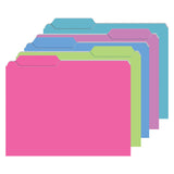 Top Notch Teacher Products Mini File Folders, 4in x 6in, Assorted Galactic Colors, 6 Packs Of 25