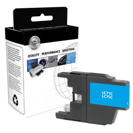 Clover Technologies Group Remanufactured High-Yield Cyan Ink Cartridge Replacement For Brother LC71C, LC75C, CTGLC75C
