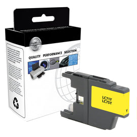 Clover Technologies Group Remanufactured High-Yield Yellow Ink Cartridge Replacement For Brother LC71Y, LC75Y, CTGLC75Y