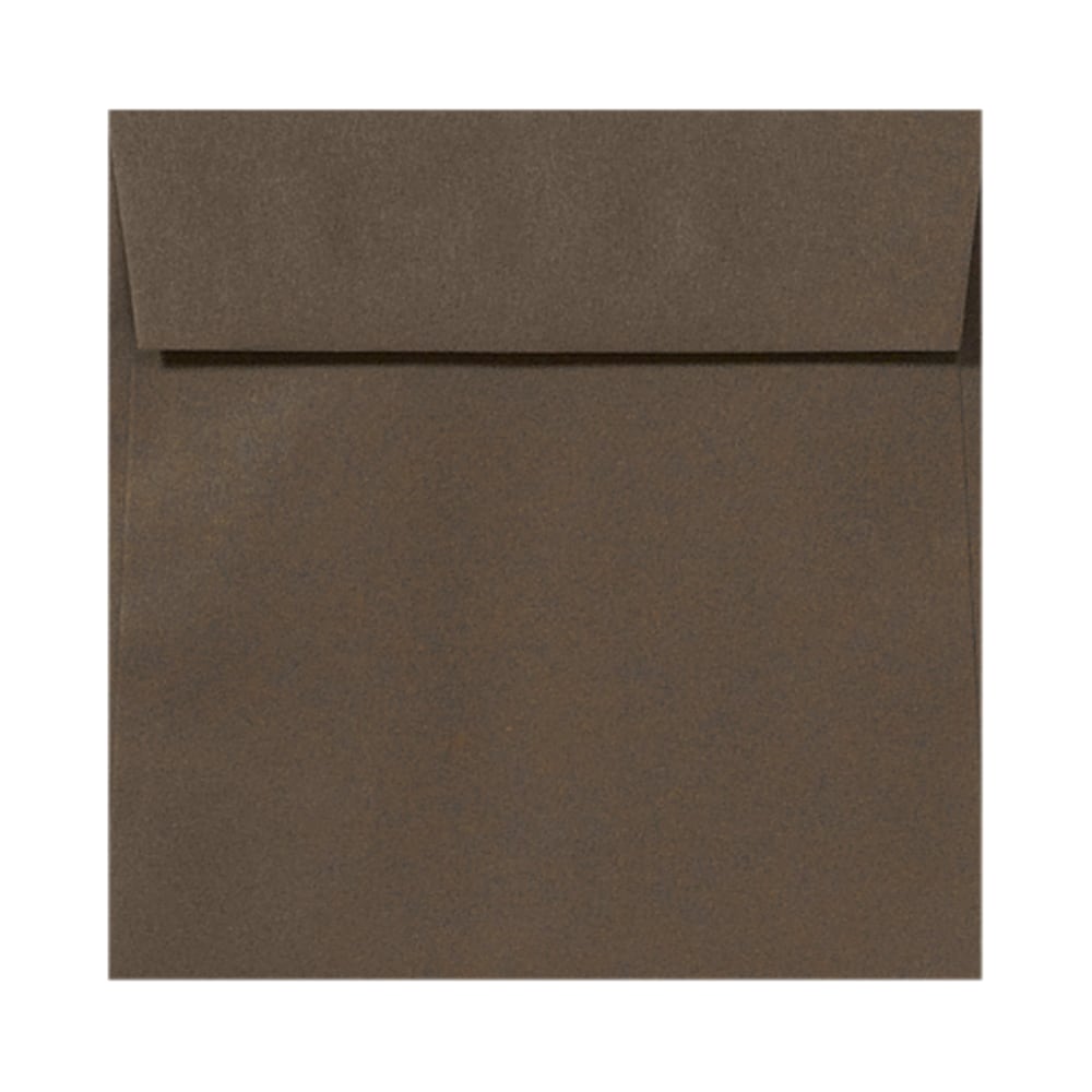LUX Square Envelopes, 6 1/2in x 6 1/2in, Peel & Press Closure, Chocolate Brown, Pack Of 500