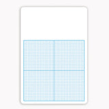 Flipside 1/4in Graph Non-Magnetic Unframed Dry-Erase Whiteboards, 16in x 11in x 1/8in, White/Blue, Pack Of 4