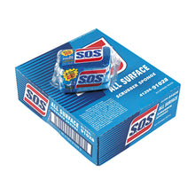 Load image into Gallery viewer, S.O.S All-Surface Scrubbing Sponge, 3inH x 5 1/4inW x 1inD, Dark Blue/Light Blue, Case Of 24