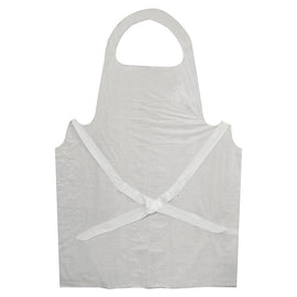 Boardwalk Disposable Food Service Aprons, 28in x 45in, White, Pack Of 100 Aprons