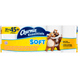 Charmin Essentials Soft 2-Ply Toilet Paper, 200 Sheets Per Roll, Pack Of 20 Rolls
