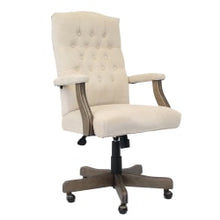 Load image into Gallery viewer, Boss Button-Tufted Ergonomic High-Back Chair, Champagne Velvet
