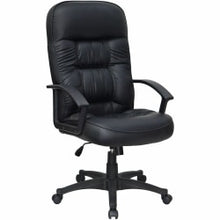 Load image into Gallery viewer, Lorell Tufted Ergonomic Bonded Leather High-Back Executive Chair, Black