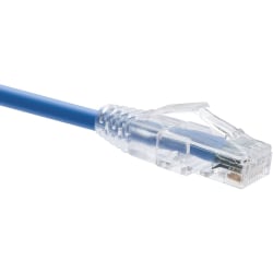 Unirise ClearFit Cat.6 Patch Network Cable - 30 ft Category 6 Network Cable for Network Device - First End: 1 x RJ-45 Network - Male - Second End: 1 x RJ-45 Network - Male - Patch Cable - Blue