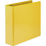 Samsill Economy View 3-Ring Binder, 3in Round Rings, Yellow