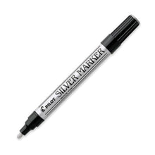 Load image into Gallery viewer, Pilot Creative Permanent Markers - Medium Point Type - 1 mm Point Size - Silver - Silver Barrel - 1 Each
