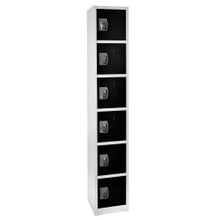Load image into Gallery viewer, Alpine 6-Tier Steel Locker, 72inH x 12inW x 12inD, Black