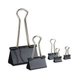 Office Depot Brand Heavy-Duty Binder Clips, Assorted Sizes, Black, Box Of 96