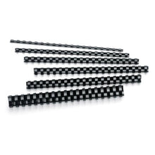 Load image into Gallery viewer, OfficeMax Brand 19-Ring Plastic Binding Combs, 55-Sheet Capacity, 3/8in Diameter, Black, Box Of 100