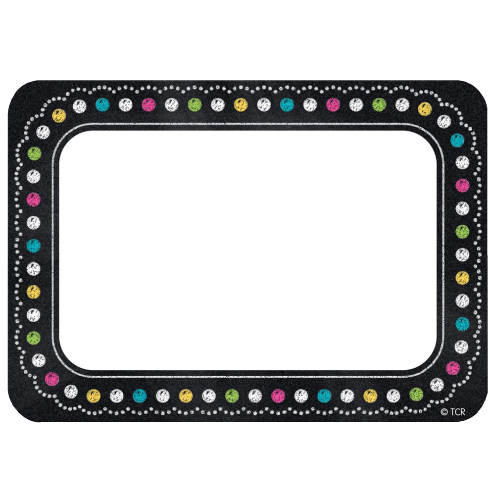 Teacher Created Resources Chalkboard Brights Name Tags, 3 1/2in x 2 1/2in, Multicolor, Pack Of 180