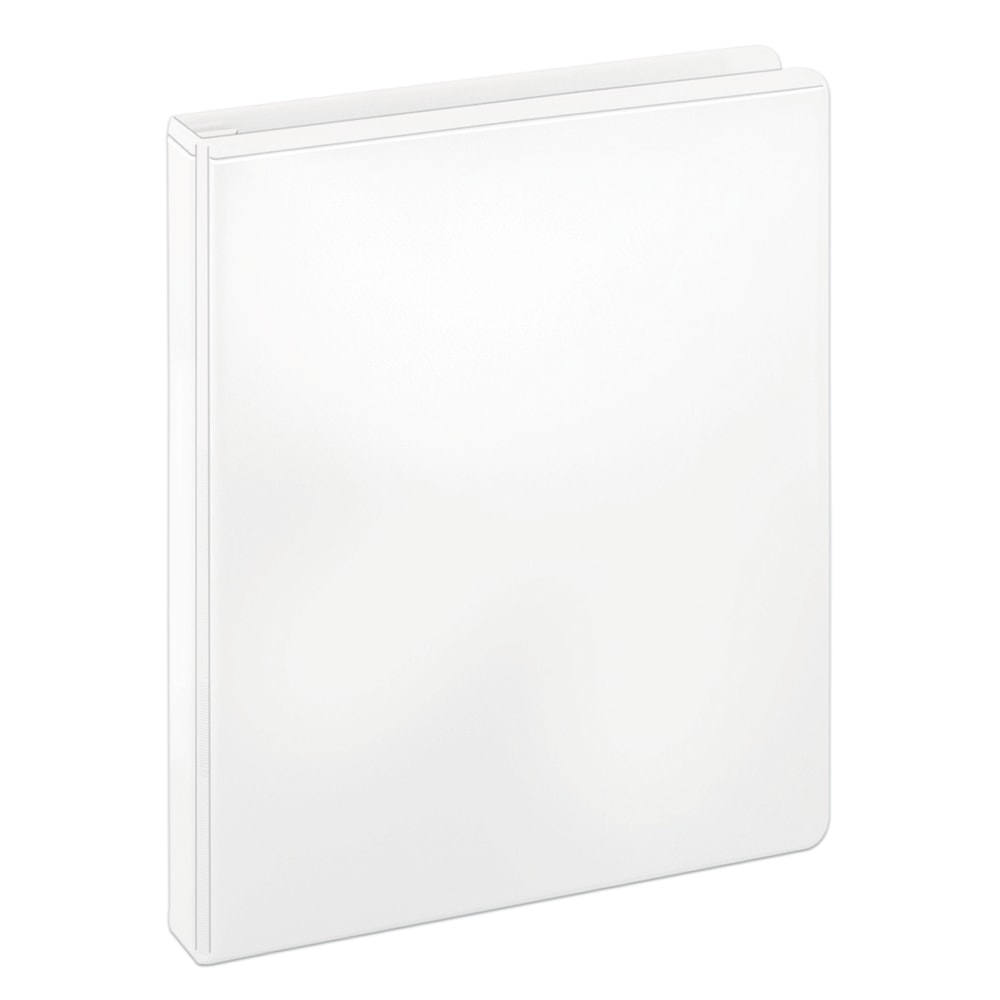 Office Depot Brand Heavy-Duty View 3-Ring Binder, 1in D-Rings, White