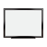 Office Depot Brand Melamine Non-Magnetic Dry-Erase Whiteboard, 18in x 24in, Aluminum Frame With Black Finish