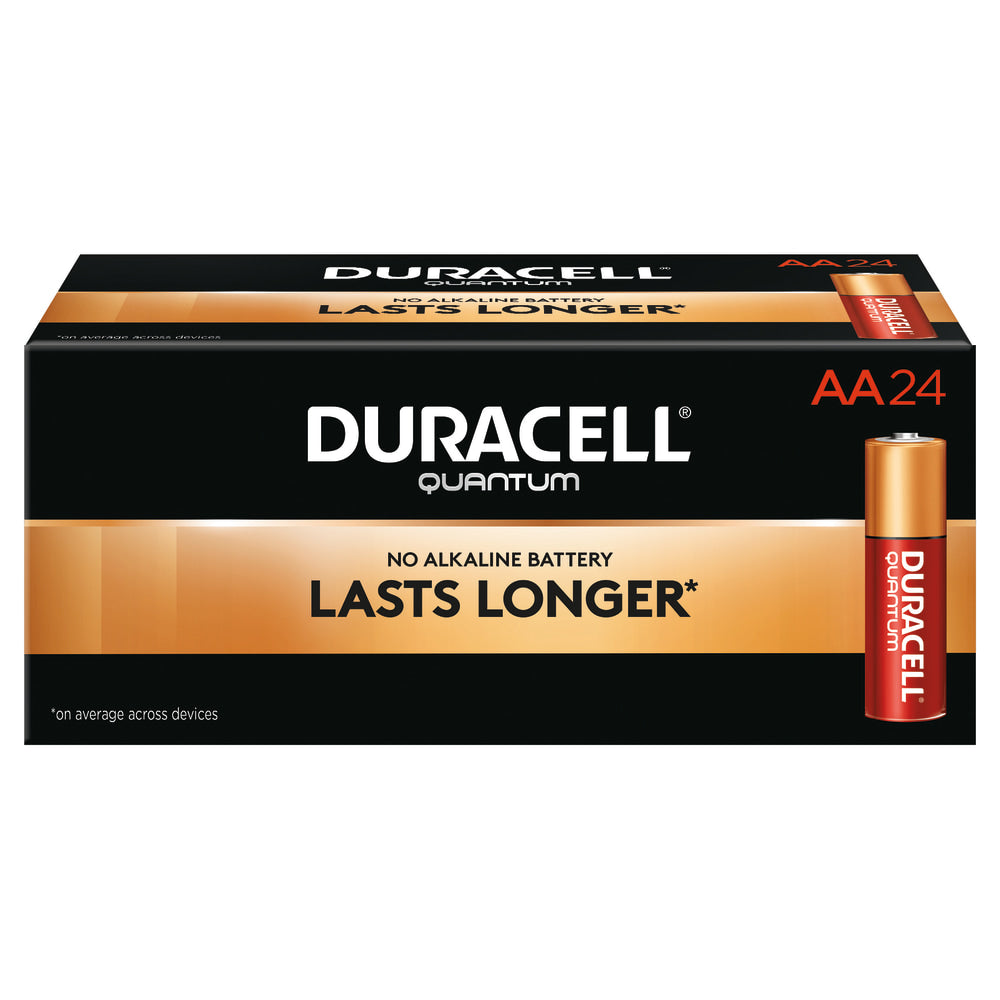 Duracell Quantum AA Alkaline Batteries, Pack Of 24, Case Of 6 Packs