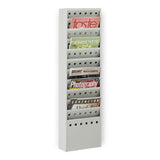 Safco 11-Pocket Steel Magazine Rack, Gray