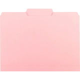 Smead 1/3 Tab Cut Letter Recycled Hanging Folder - 8 1/2in x 11in - 3/4in Expansion - Top Tab Location - Assorted Position Tab Position - Vinyl - Pink - 10% Recycled - 100 / Box