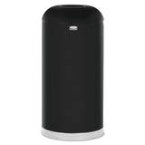 Rubbermaid Commercial Round Steel Open-Top Waste Receptacle, 15 Gallons, Black