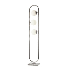 Load image into Gallery viewer, Adesso Sabrina LED Floor Lamp, 61inH, White Shade/Polished Nickel Base