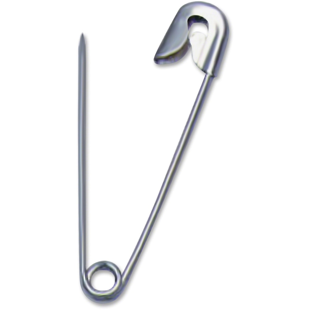 CLI Nickel-Plated Steel Safety Pins, 2in, Silver, Pack Of 144