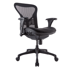 WorkPro Warrior 212 Mesh Managerial Mid-Back Chair, Black