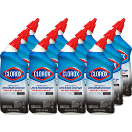 Clorox Toilet Bowl Gel Cleaner With Bleach, Neutral Scent, 24 Oz Bottle, Case Of 12