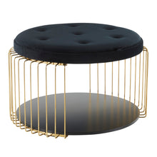 Load image into Gallery viewer, LumiSource Canary Coffee Table, 19-1/2inH x 31-1/2inW x 29inD, Black/Gold