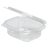 Genpak Plastic Hinged-Lid Deli Containers, 8 Oz, Clear, 100 Containers Per Bag, Pack Of 2 Bags