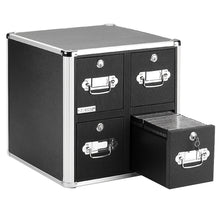 Load image into Gallery viewer, Vaultz 4-Drawer CD Cabinet, 15 1/2inH x 14 1/2inW x 15 1/2inD, Black