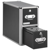 Vaultz 2-Drawer Vertical CD Cabinet, 14 3/4inH x 8inW x 15 1/4inD, Black