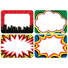 Load image into Gallery viewer, Teacher Created Resources Superhero Name Tags, 3 1/2in x 2 1/2in, Multicolor, Pack Of 180