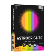 Load image into Gallery viewer, Astrobrights Color Multi-Use Printer &amp; Copy Paper, 1 Ream, Happy Color Assortment, Letter (8.5in x 11in), 500 Sheets Per Ream, 24 Lb, 94 Brightness