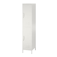 Load image into Gallery viewer, Ameriwood Home Systembuild Evolution Mission District 2-Door Metal Locker Storage Cabinet, 72-7/8inH x 15inW x 15-3/4inD, Soft White