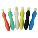 Center Enterprises Easy-Grip Paintbrushes, 1 1/2in, #18, Round Bristles, Hog Hair, Assorted Colors, Pack Of 6