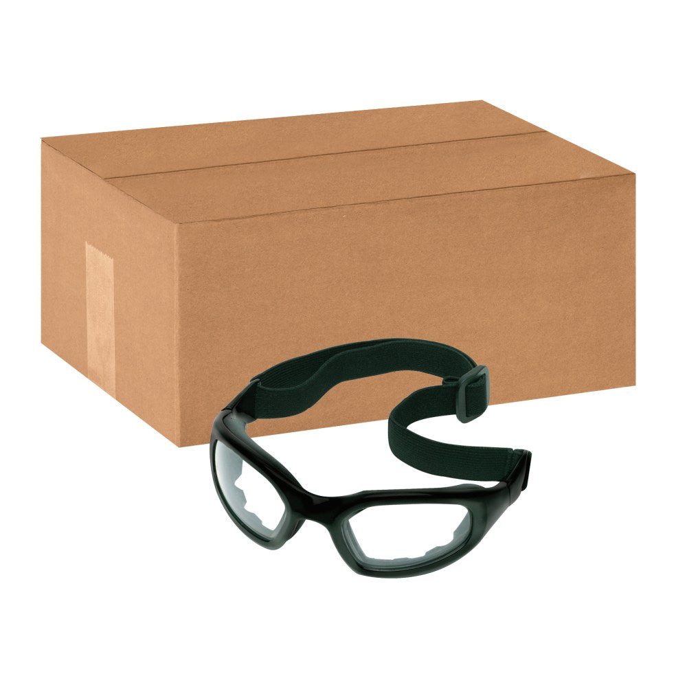 Maxim 2 x 2 Anti-Fog Hard Coat Safety Eyewear, Gray Lens, Black Frame, Case Of 10