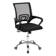 Load image into Gallery viewer, Mind Reader Swivel Office Chair with Wheels, Plastic/Mesh, Black