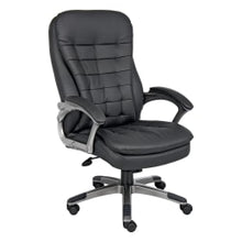 Load image into Gallery viewer, Boss Office Products Ergonomic Vinyl High-Back Chair, Black/Pewter