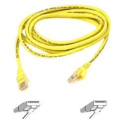 Belkin Cat5e Cable - RJ-45 Male - RJ-45 Male - 15ft - Yellow