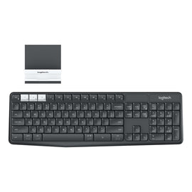 Logitech K375s Multi-Device - Keyboard - Bluetooth, 2.4 GHz - graphite, off-white