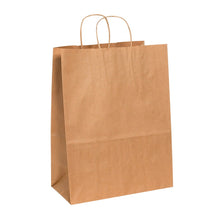 Load image into Gallery viewer, Partners Brand Paper Shopping Bags, 17inH x 13inW x 7inD, Kraft, Case Of 250